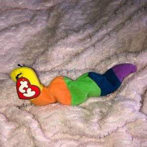 Ty Beanie Baby Inch the Inchworm tag errors